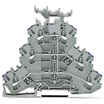 WAGO TOPJOB S Series Multi Level Terminal Block Grey, 2.5mm², 3-Level, Push-in, IECEx/ATEX/CSA