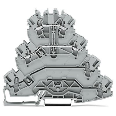 WAGO 2002-4141 TOPJOB S Series Multi Level Terminal Block Grey, 2.5mm², 4-Level, Push-in, IECEx/ATEX/CSA
