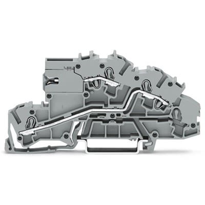 WAGO TOPJOB S Series Multi Level Terminal Block Grey, 2.5mm², 3-Level, Push-in
