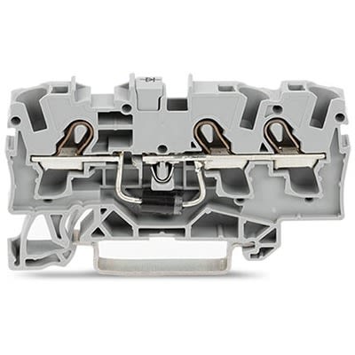 WAGO 2004-1311/1000-400 TOPJOB S Series Component Terminal Block Grey, 4mm², 1-Level, Push-in