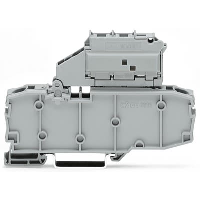 WAGO TOPJOB S Series Fuse Terminal Block Grey, 6mm², 1-Level Fused, Push-in, CSA