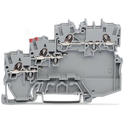 WAGO 2000-5310/101-000 TOPJOB S Series DIN Rail Terminal Block Grey, 1mm², 3-Level, Cage Clamp