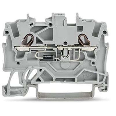WAGO 2001-1211/1000-410 TOPJOB S Series DIN Rail Terminal Block Grey, 1.5mm², 1-Level, Cage Clamp, EAC Ex, ATEX, IECEx
