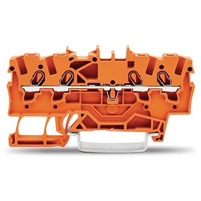 WAGO TOPJOB S Series DIN Rail Terminal Block Orange, 1.5mm², 1-Level, Cage Clamp, ATEX, EAC Ex, IECEx