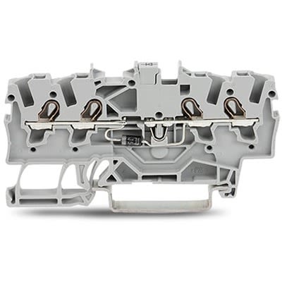 WAGO TOPJOB S Series DIN Rail Terminal Block Grey, 1.5mm², 1-Level, Cage Clamp