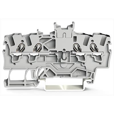 WAGO 2001-1441 TOPJOB S Series DIN Rail Terminal Block Grey, 1.5mm², 1-Level, Cage Clamp, ATEX, EAC Ex, IECEx