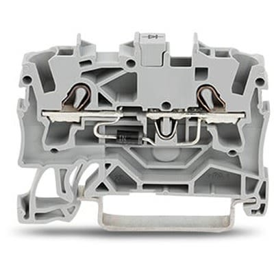 WAGO TOPJOB S Series DIN Rail Terminal Block Grey, 2.5mm², 1-Level, Cage Clamp