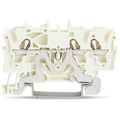 WAGO TOPJOB S Series DIN Rail Terminal Block White, 2.5mm², 1-Level, Push-in, IECEx/ATEX/CSA