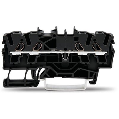 WAGO TOPJOB S Series DIN Rail Terminal Block Black, 2.5mm², 1-Level, Push-in, IECEx/ATEX/CSA