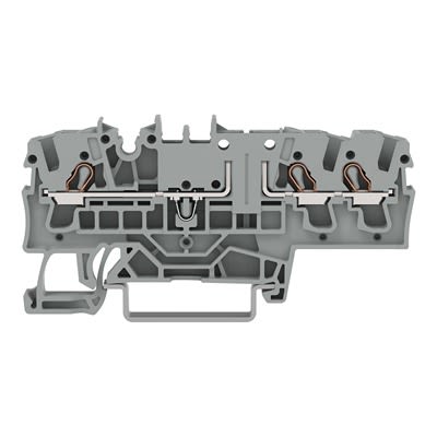 WAGO TOPJOB S Series DIN Rail Terminal Block Grey, 2.5mm², 1-Level, Push-in, IECEx/ATEX/CSA