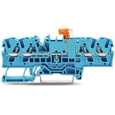 WAGO TOPJOB S Series Test Disconnect Terminal Block Blue, 2.5mm², 1-Level, Push-in, IECEx/ATEX/CSA
