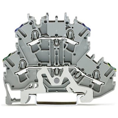 WAGO TOPJOB S Series Double Level Terminal Block Grey, 2.5mm², 2-Level, Push-in, IECEx/ATEX/CSA