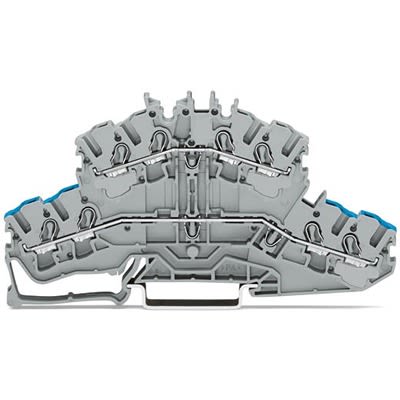 WAGO TOPJOB S Series Double Level Terminal Block Grey, 2.5mm², 2-Level, Push-in, IECEx/ATEX/CSA