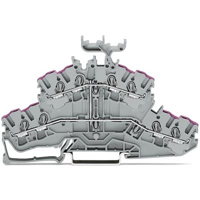 WAGO TOPJOB S Series Double Level Terminal Block Grey, 2.5mm², 2-Level, Push-in, IECEx/ATEX/CSA