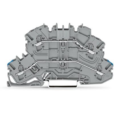 WAGO 2002-2602 TOPJOB S Series Double Level Terminal Block Grey, 2.5mm², 2-Level, Push-in, IECEx/ATEX/CSA