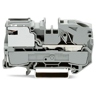 WAGO 2016-7111 TOPJOB S Series Disconnect Terminal Block Grey, 16mm², 1-Level, Push-in