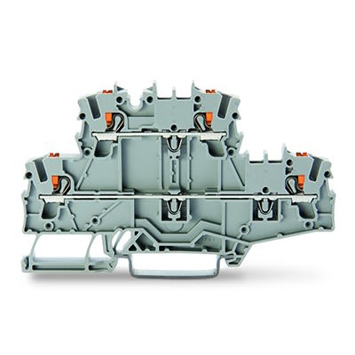 WAGO 2202-2701 TOPJOB S Series Double Level Terminal Block Grey, 2.5mm², 2-Level, Push-in, IECEx/ATEX/CSA