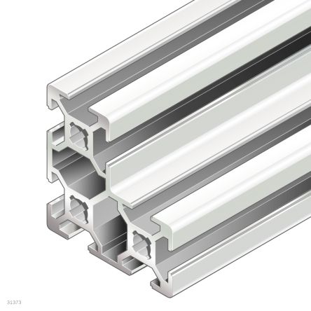 Bosch Rexroth Natural Aluminium Strut Profile 20 x 40 x 40 mm 6 mm Groove, 3000 mm Length, Series 38425