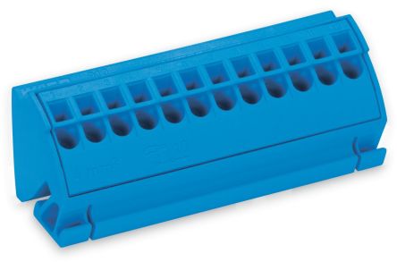 WAGO 812 Series Terminal Block, 12-Way, 12AWG, 20 AWG Wire, 96A Cage Clamp
