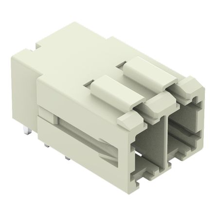 WAGO 831 Series Angled PCB PCB Header, 2 Contact(s), 7.62 mm Pitch, 1 Row, Shrouded