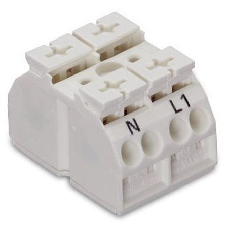 WAGO 862 Series Terminal Strip, 2-Way, 12AWG, 20 AWG Wire, 32A Cage Clamp