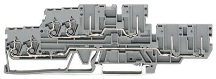 WAGO 870-131 870 Series Carrier Terminal Block Grey, 2.5mm², 2-Level, Cage Clamp