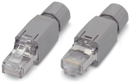 WAGO 750 Series RJ45 Connector Male Brass Shield 1 Port 8 Way