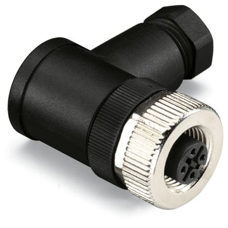 WAGO Industrial Circular Connector, 4 Contacts, Plug-in, M12 Connector, Plug, Male, IP67, 756 Series