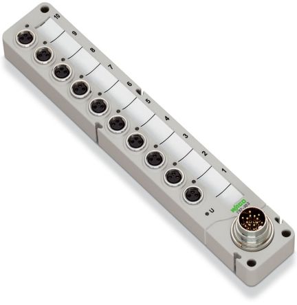 WAGO 757 Series Actuator Hub, 8 Port, 4-Pin Connector