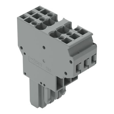 WAGO 769 Series Straight PCB PCB Socket, 3-Contact, 5 mm Pitch Cage Clamp