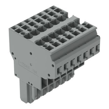 WAGO 769 Series Straight PCB PCB Socket, 7-Contact, 5 mm Pitch Cage Clamp