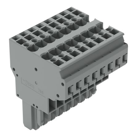WAGO 769 Series Straight PCB PCB Socket, 8-Contact, 5 mm Pitch Cage Clamp