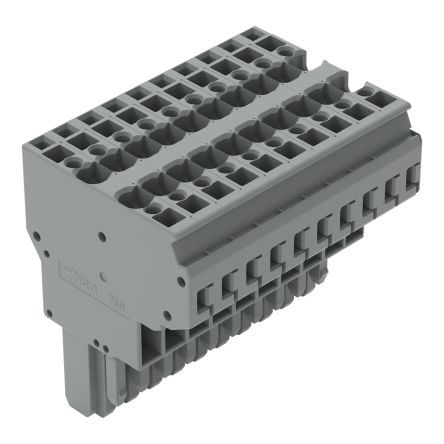 WAGO 769 Series Straight PCB PCB Socket, 1-Contact, 5 mm Pitch Cage Clamp