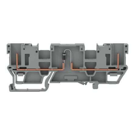 WAGO 769-208/281-410 769 Series Carrier Terminal Block Grey, 4mm², 1-Level, Wire, CSA