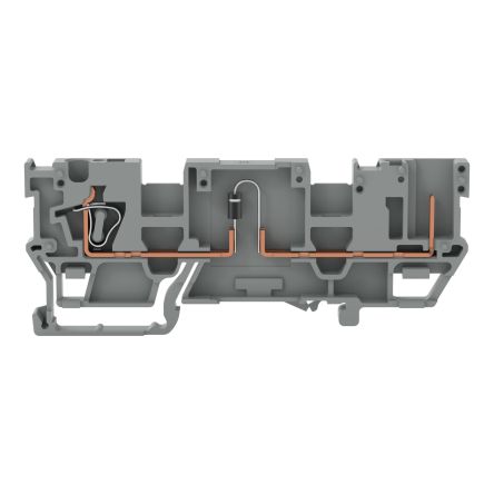WAGO 769-218/281-410 769 Series Carrier Terminal Block Grey, 4mm², 1-Level, Cage Clamp, CSA