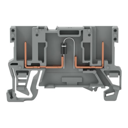 WAGO 769-228/281-410 769 Series Carrier Terminal Block Grey, 4mm², 1-Level, Wire, CSA