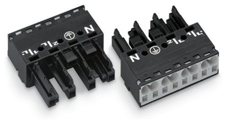 WAGO 770 Series Cable Socket Female Cage Clamp, 4-Pole, 4-Way, IP20