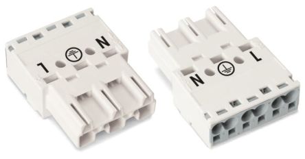 WAGO 770 Series Cable Plug Male Cage Clamp, 3-Pole, 2-Way, IP20