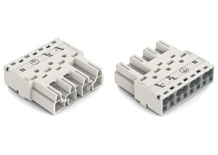 WAGO 770 Series Cable Plug Male Cage Clamp, 4-Pole, 25A, 4-Way, IP20