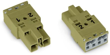 WAGO 770 Series Cable Plug Male Cage Clamp, 2-Pole, 25A, 2-Way, IP20