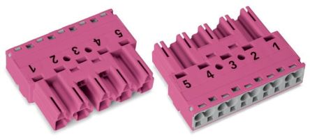 WAGO 770 Series Cable Plug Male Cage Clamp, 5-Pole, 25A, 5-Way, IP20