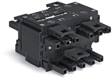 WAGO 770 Series Cable Distribution Connector Cage Clamp, 3-Pole, 5-Way, IP20