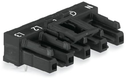 WAGO 770 Series Angled PCB PCB Socket, 5-Contact, 1 Row, 10 mm Pitch Cage Clamp