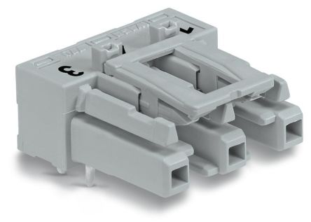 WAGO 770 Series Angled PCB PCB Socket, 3-Contact, 1 Row, 10 mm Pitch Cage Clamp