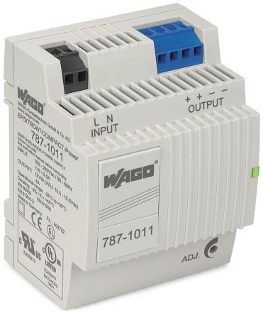 WAGO 787 Switched Mode Power Supply DIN Rail Power Supply 264V ac AC Input 12V dc, 4 A Output DC 48 W