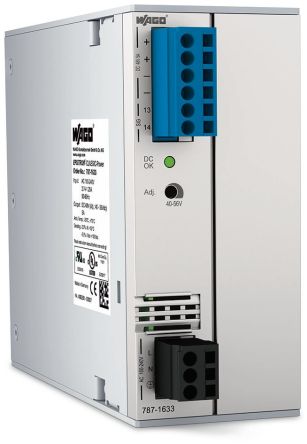 WAGO 787 Switched Mode Power Supply DIN Rail Power Supply 264V ac AC Input 48V dc, 5 A Output DC 240 W