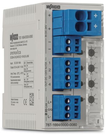 WAGO 787 Electronic Circuit Breaker 10A, 4 channels, DIN Rail
