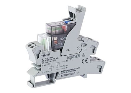 WAGO 788 Series Relay Module, DIN Rail, 24V dc Coil, SPDT, 20mA