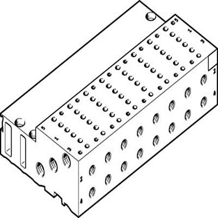 Festo 8 station Manifold for use with Solenoid Valve MHA2, 525130