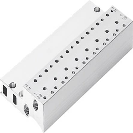 Festo 10 station Manifold Block for use with Solenoid Valve MHP2, 197446